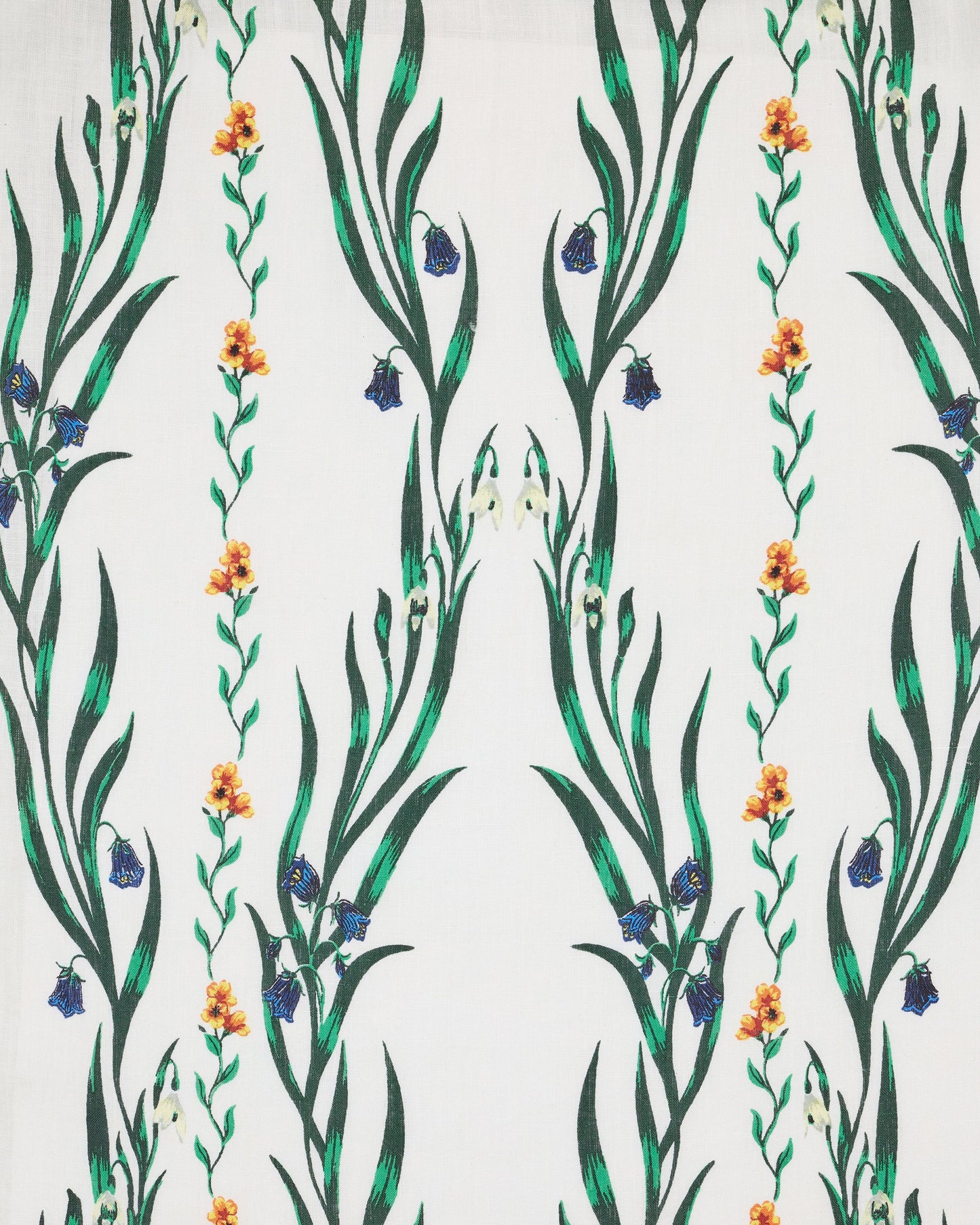 Aster Cotton and Linen Button Down in Wildflower Vines Print