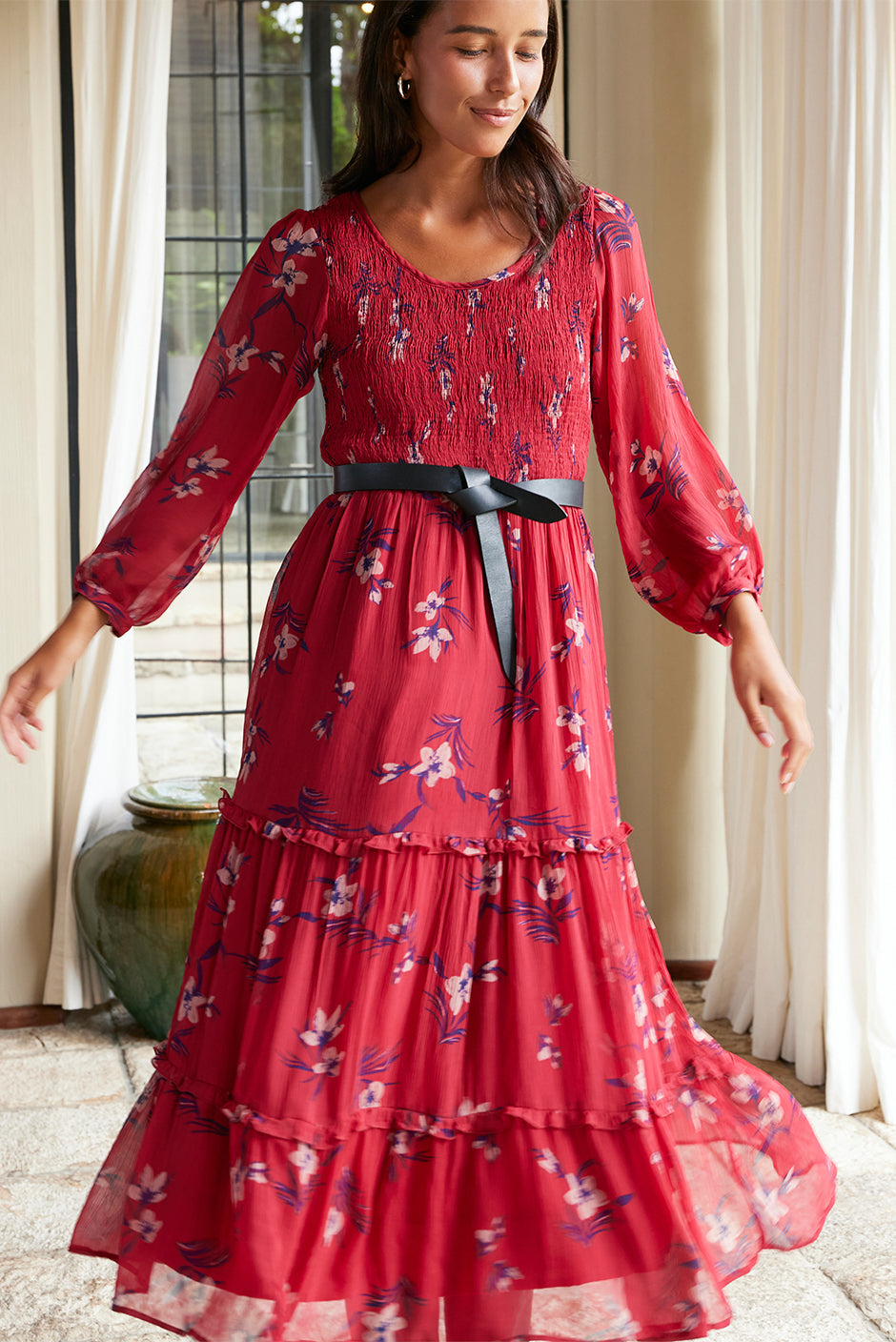 green emerald velvet dress Cranberry Velvet Dress S main image 0