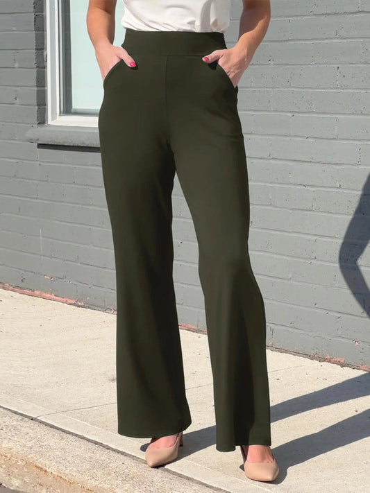 Reed Wide Leg Pants in Green