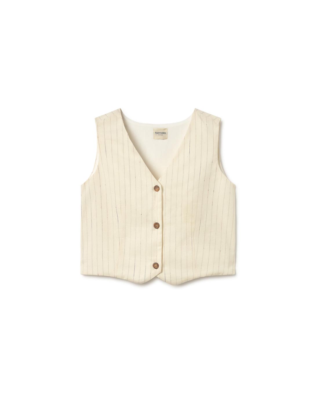 Kaloko Neutral Stripes Waistcoast Vest