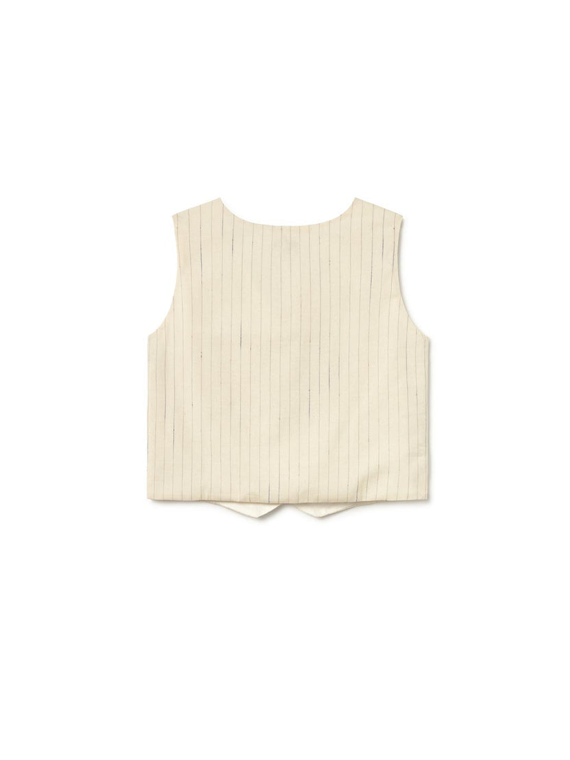 Kaloko Neutral Stripes Waistcoast Vest