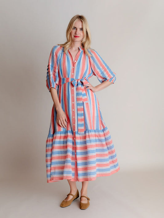 Palermo Cotton Dress in Amalfi Stripe