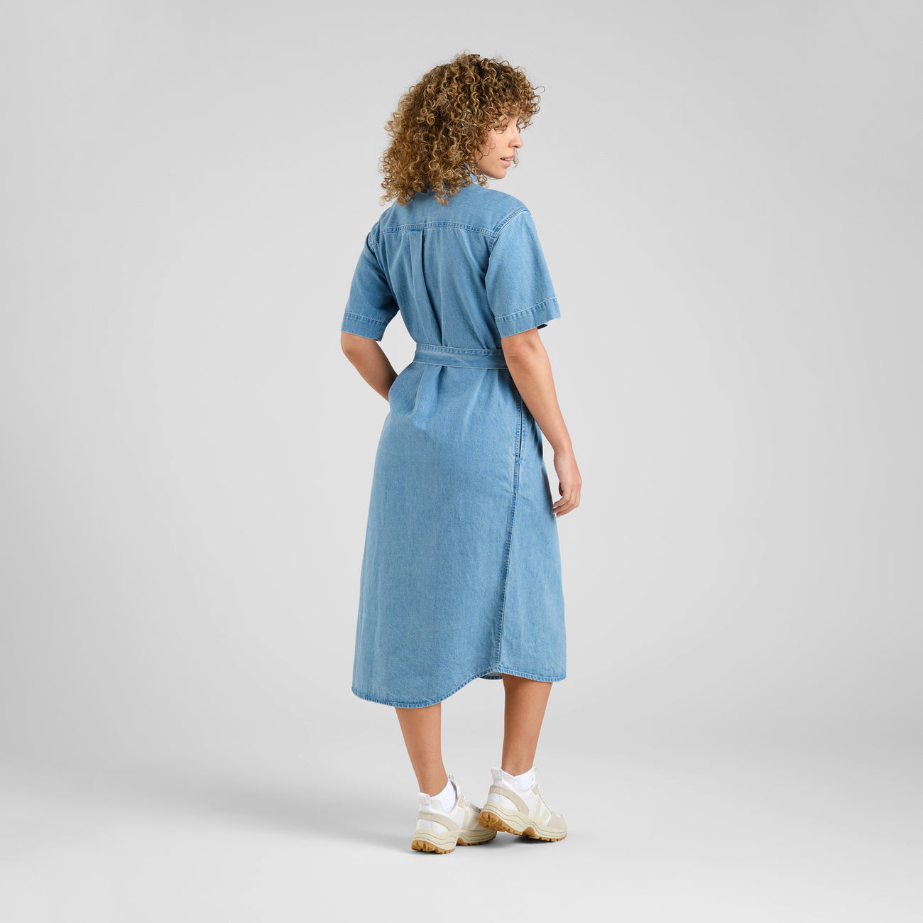 Ripa Cotton Denim Shirt Dress