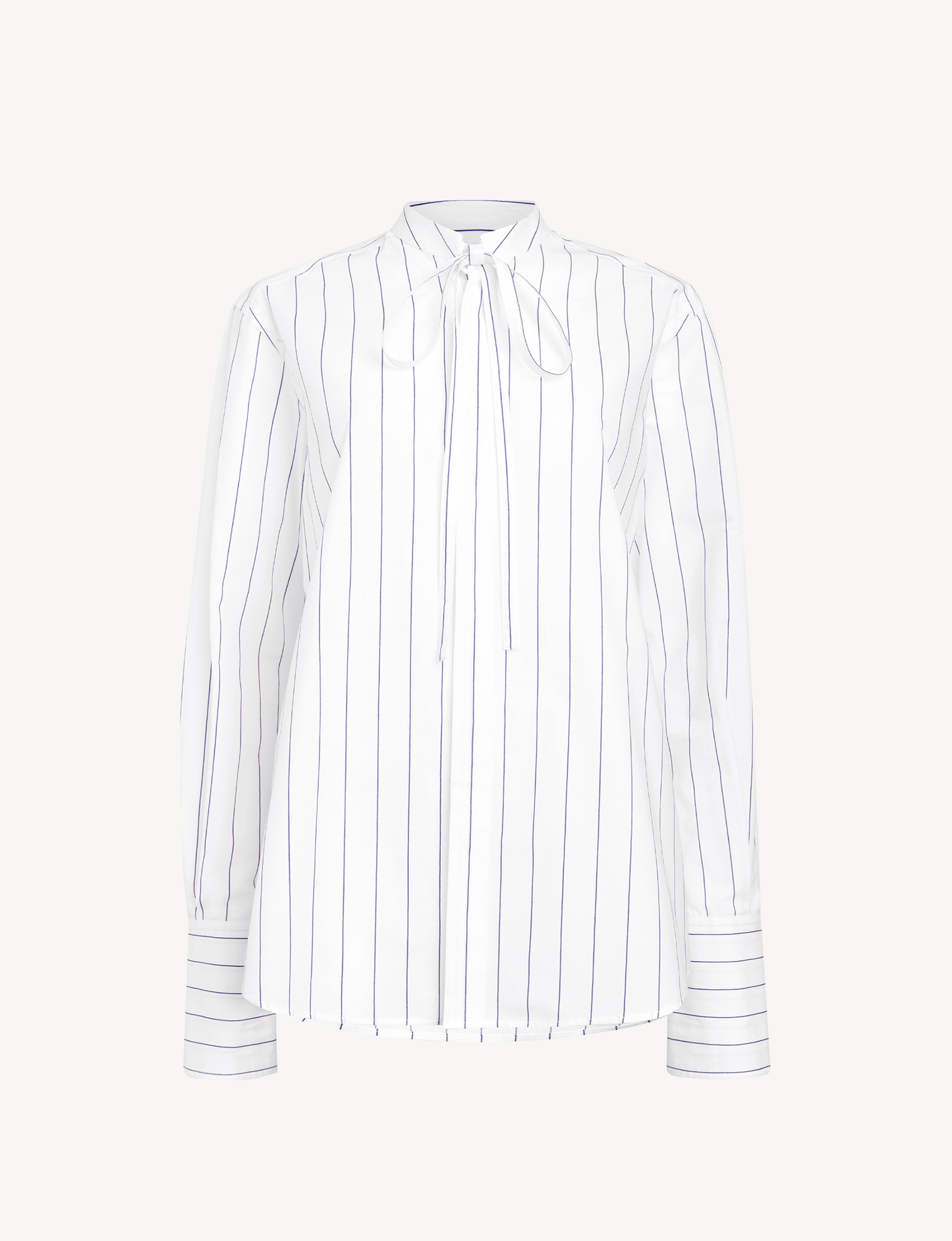 Boyfriend Bowtie Button Down Shirt in Blue and White Stripe