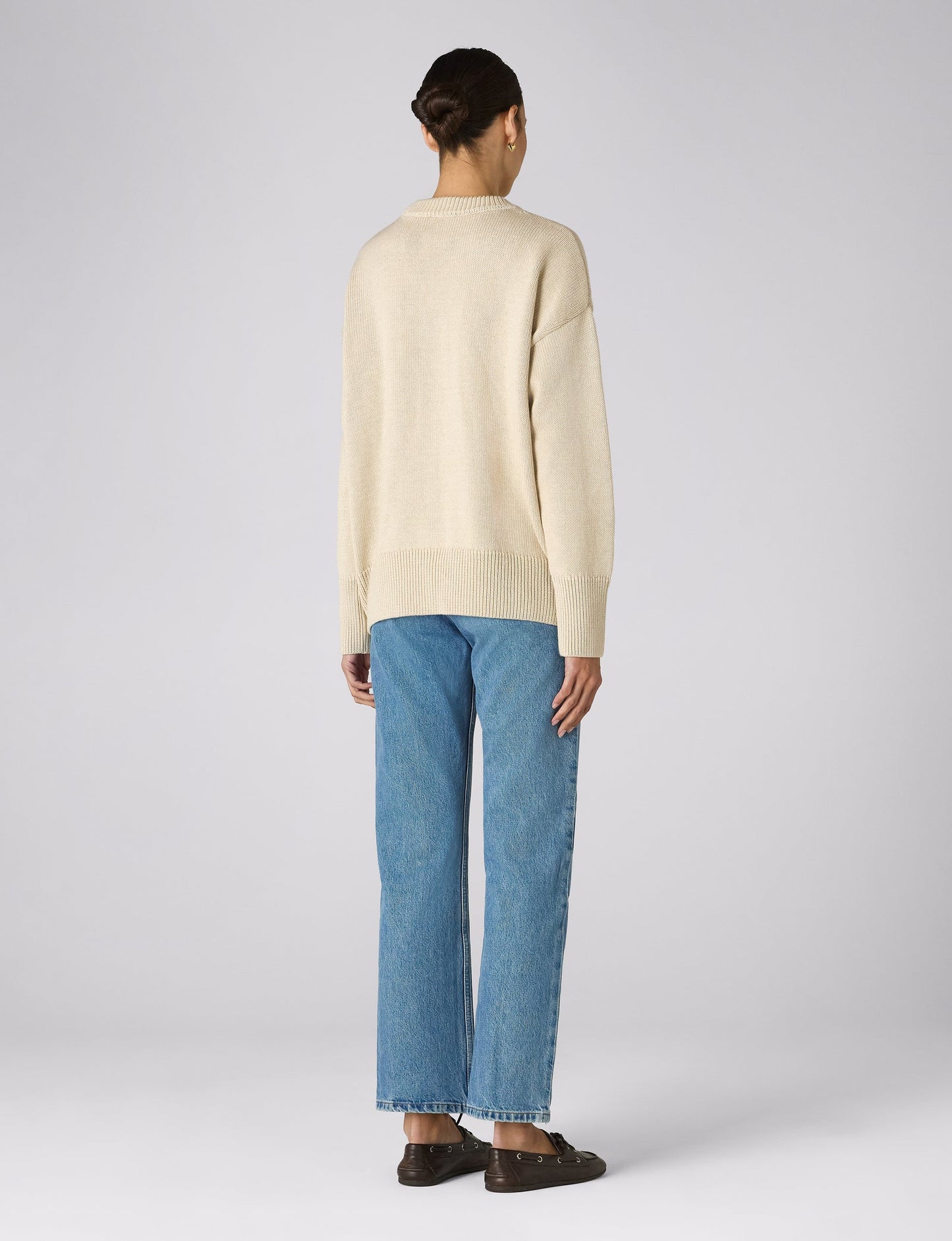 Cornwall  Cotton Jumper in Oatmeal