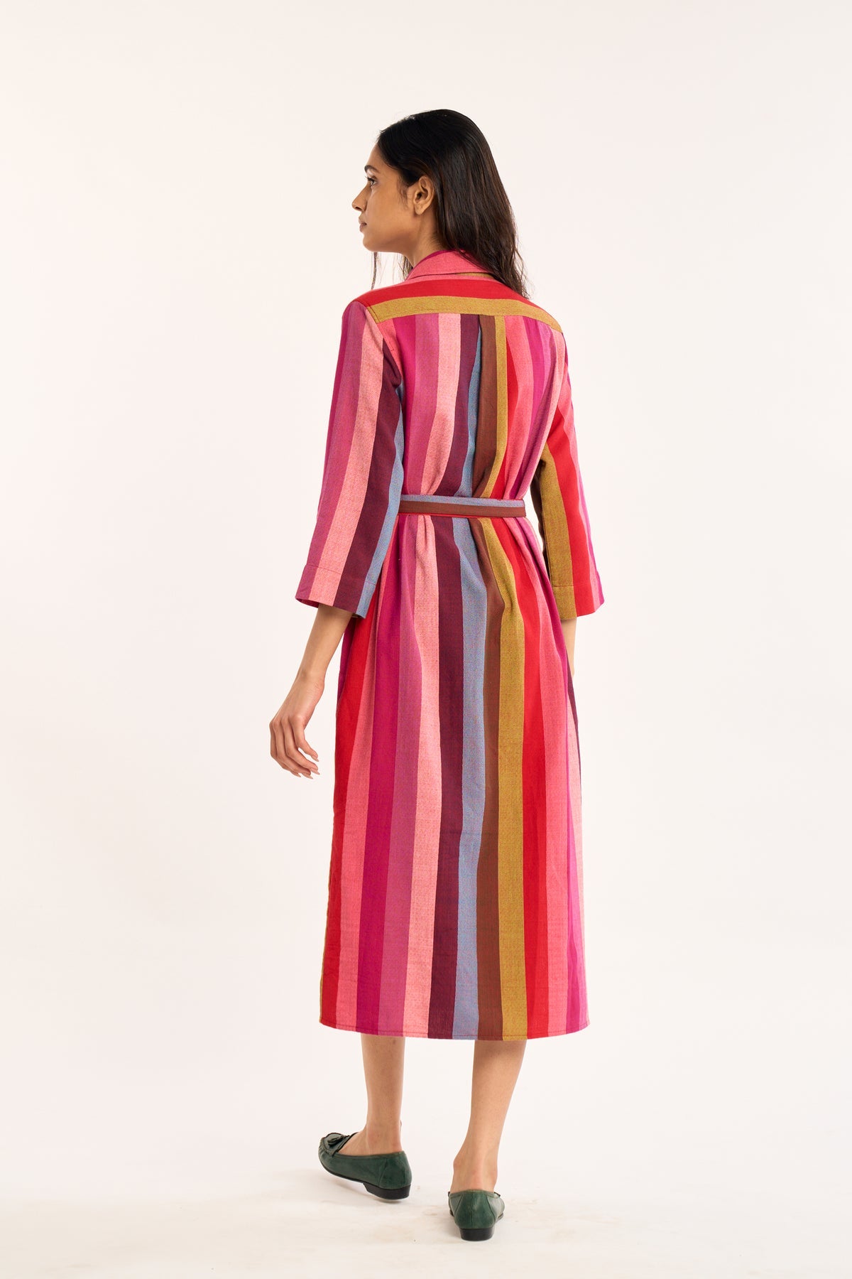 Stella Cotton Wrap Dress in Margo Stripe