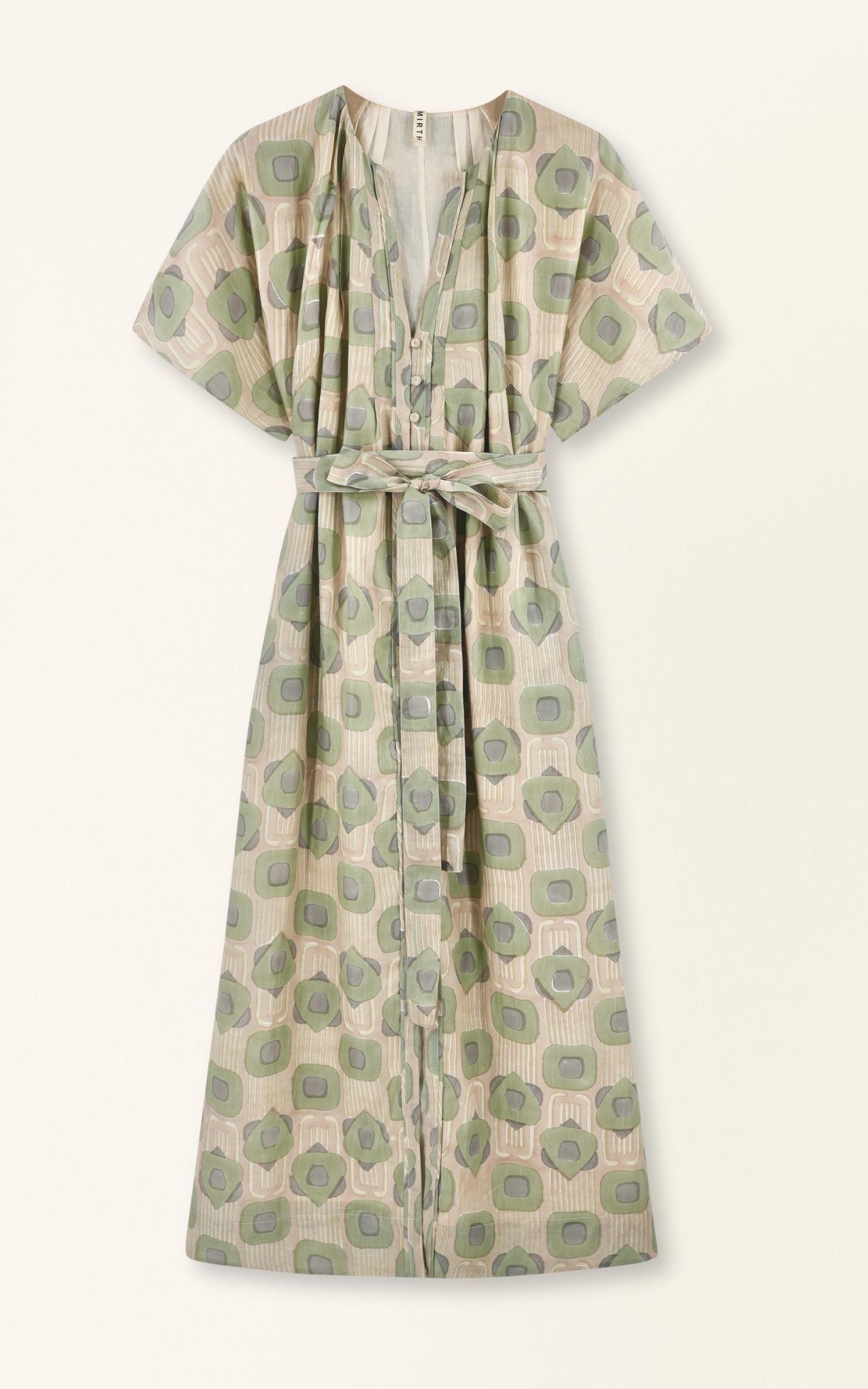 Lostine Cotton and Silk Dress in Stony Coeur