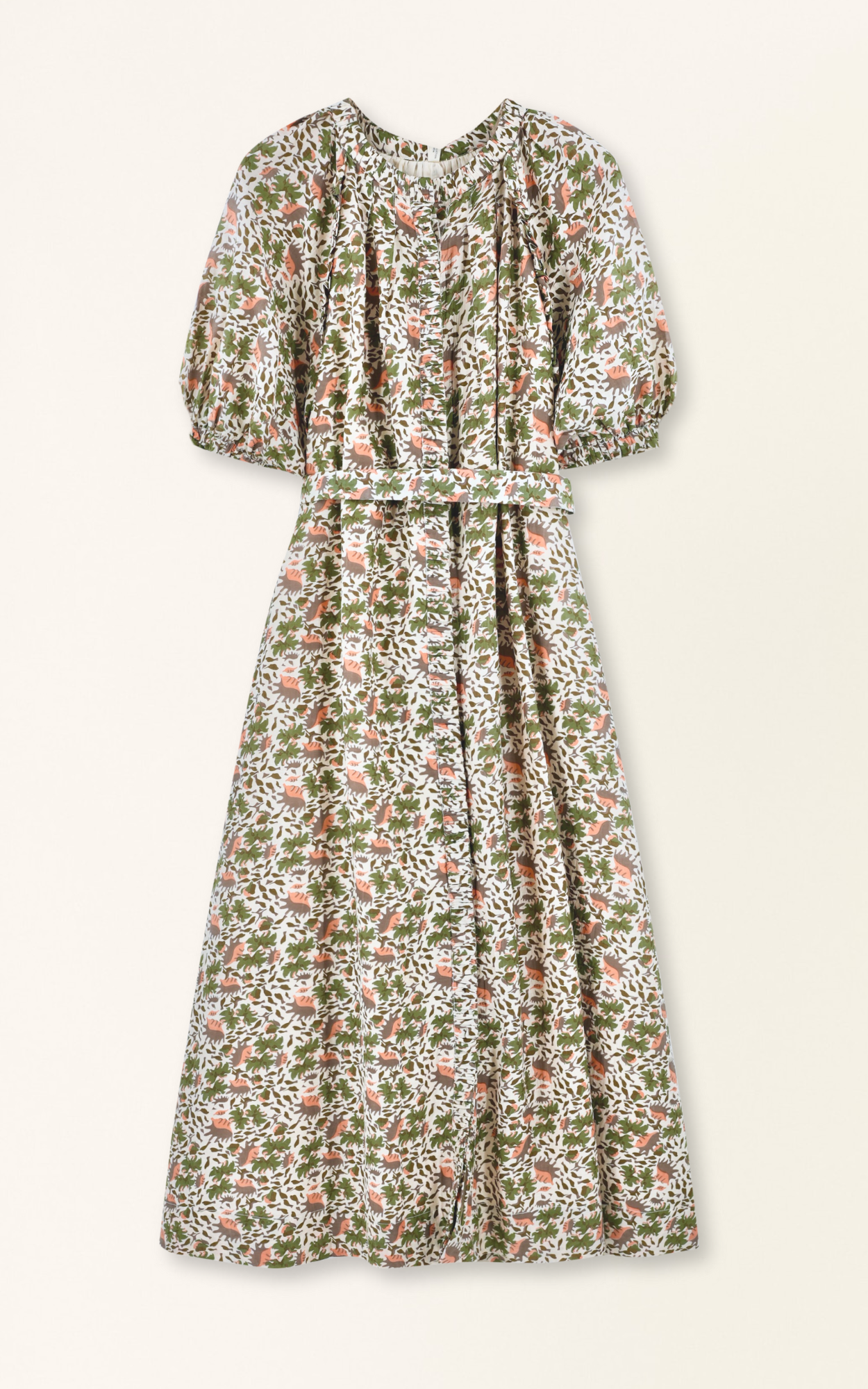 Somerset Cotton and Silk Dress in Pink Cowrie