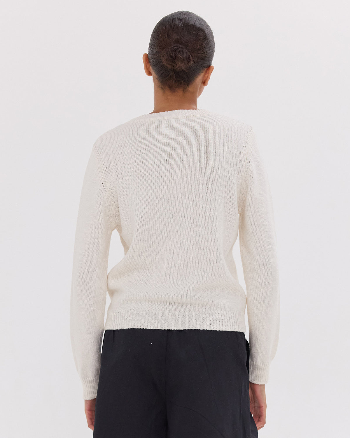 Vintage Organic Cotton and Cashmere Cardigan in White