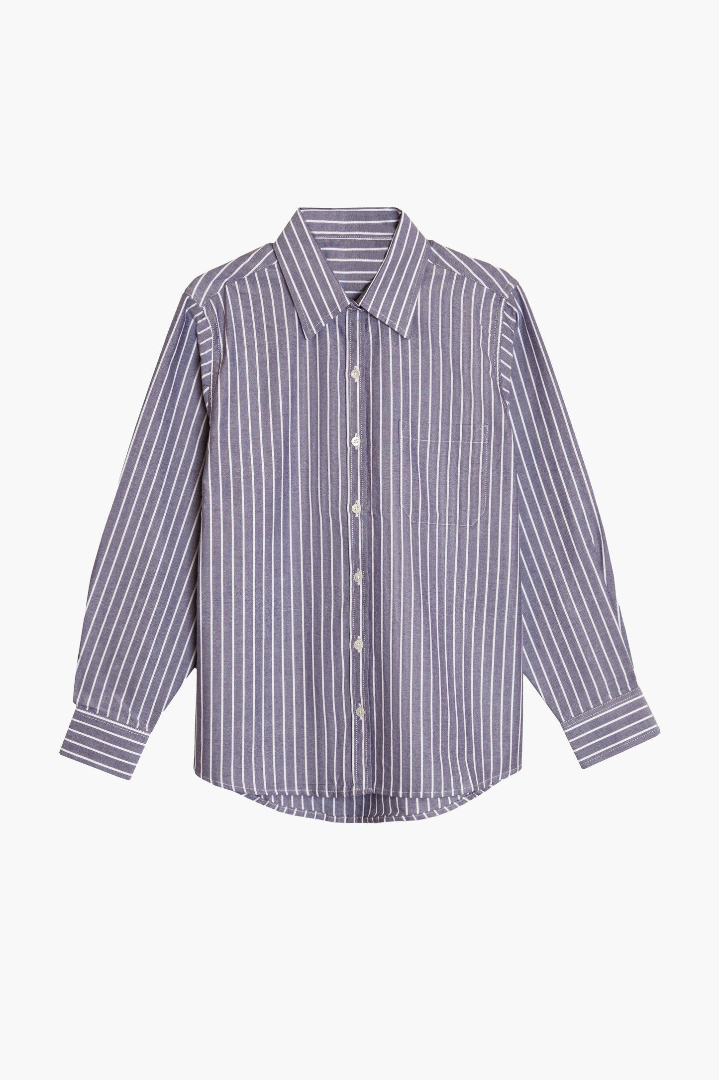 Asim Oxford Button Up in Beige Stripe
