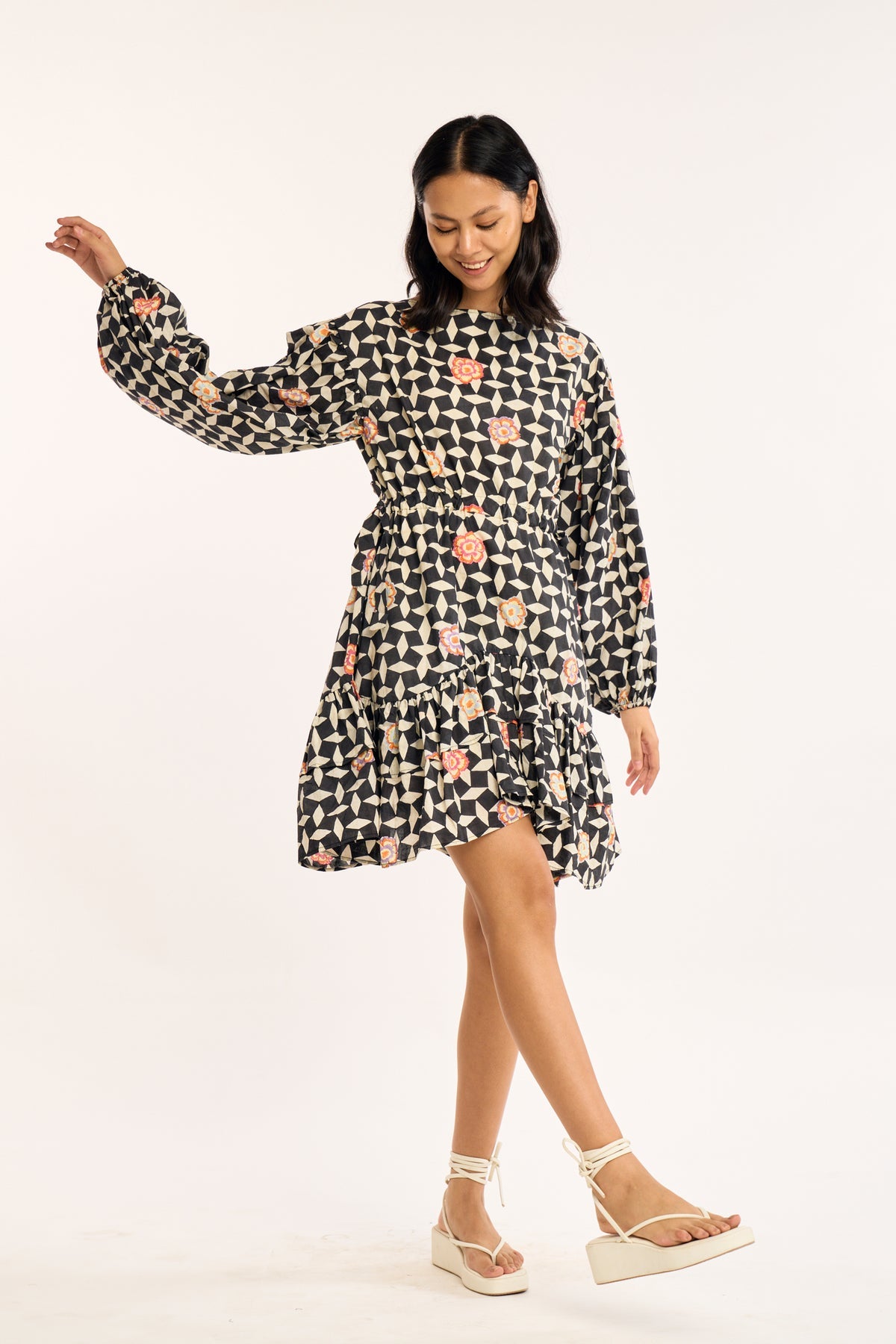 Mira Cotton Dress in Atlas Floral