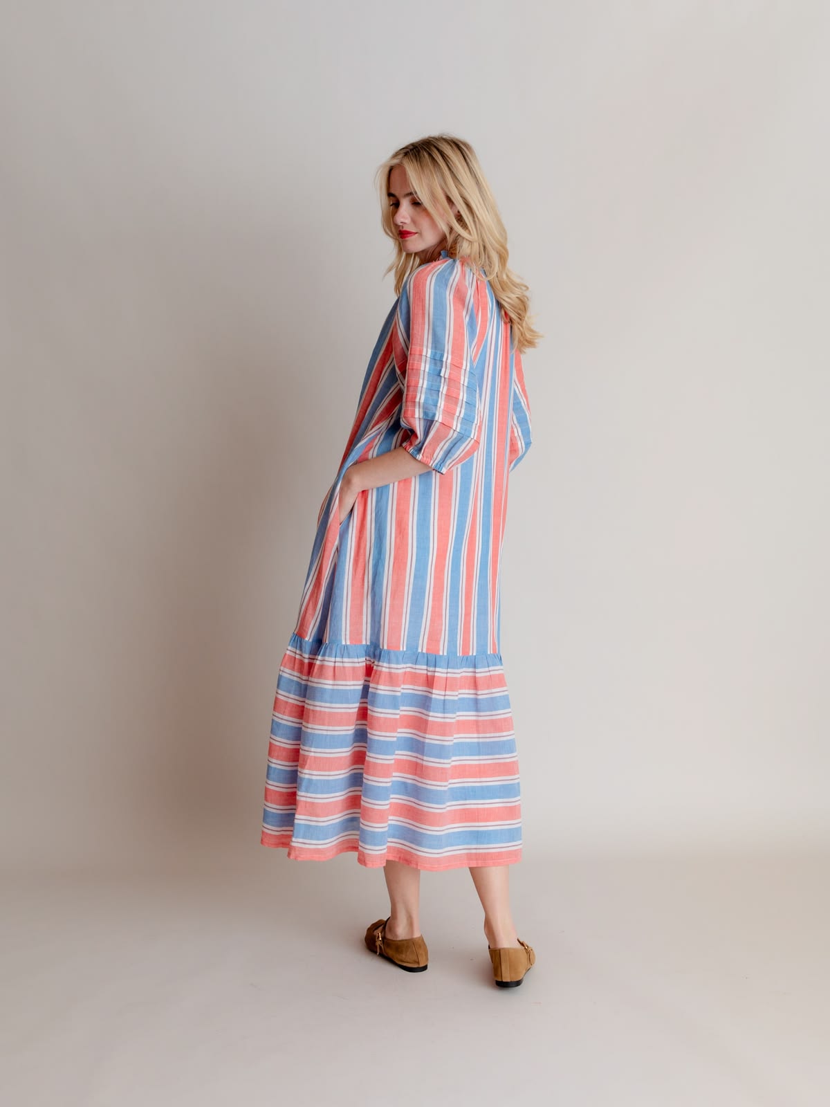 Palermo Cotton Dress in Amalfi Stripe