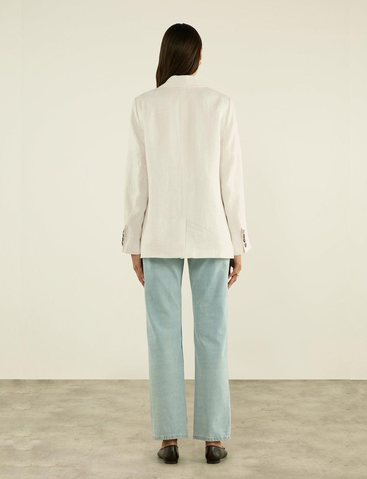 Ivory Linen Hutton Blazer