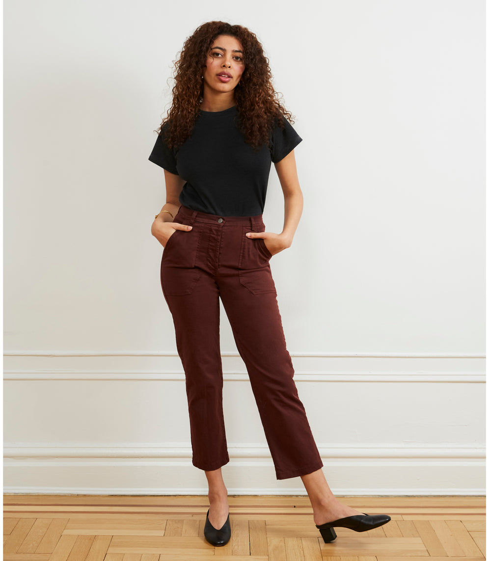 James Straight Leg Work Pants in Black