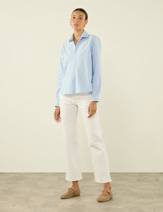 Classic Oxford Organic Cotton Shirt in Light Blue