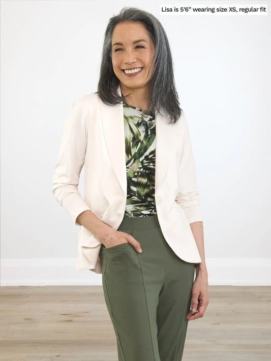 Emily Modal Stretch Blazer in Natural