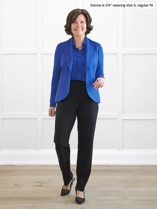 Emily Modal Stretch Blazer in Blue