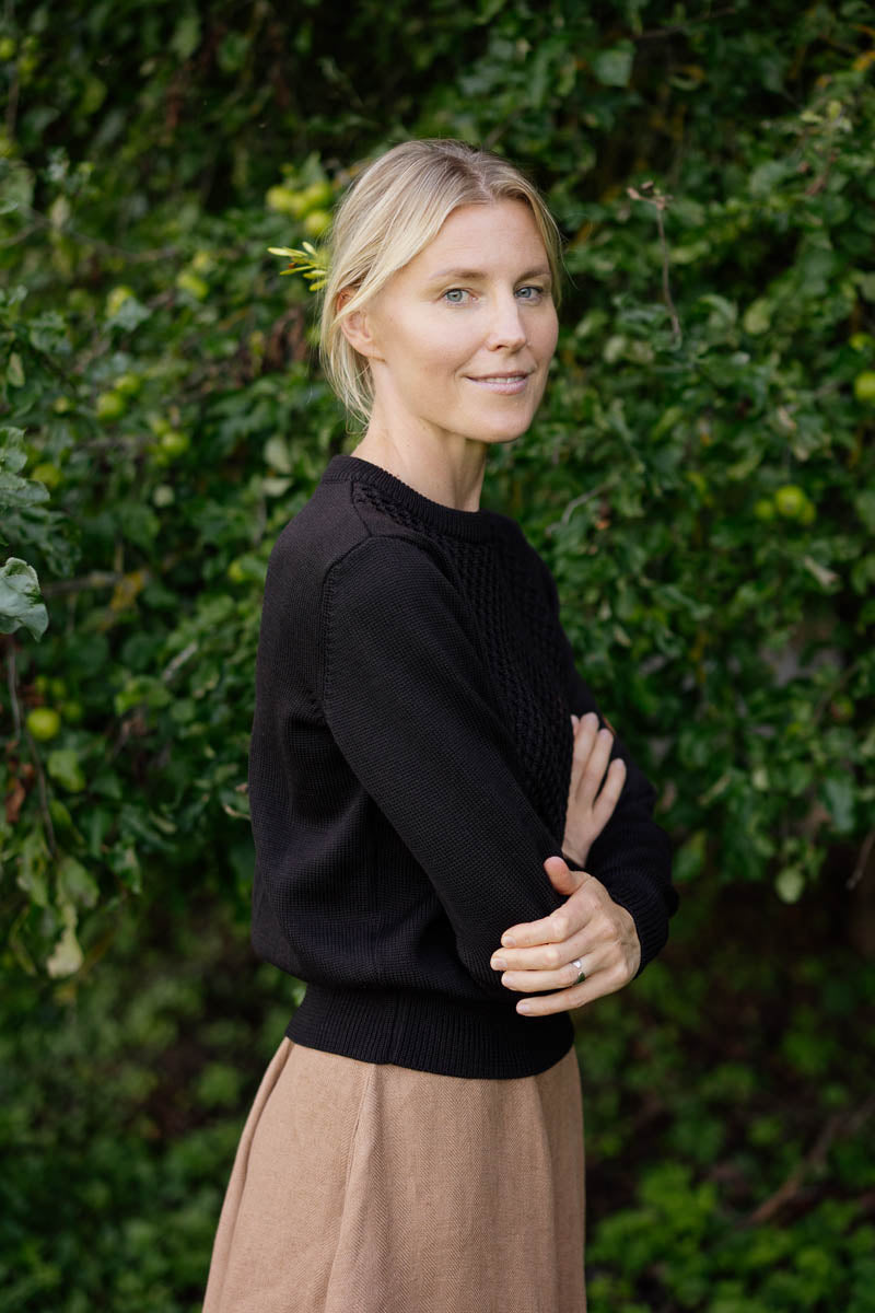Elaine – Merino Wool Sweater in Espresso Brown