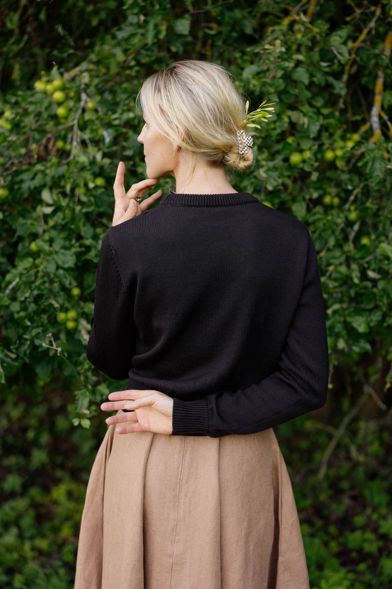 Elaine – Merino Wool Sweater in Espresso Brown