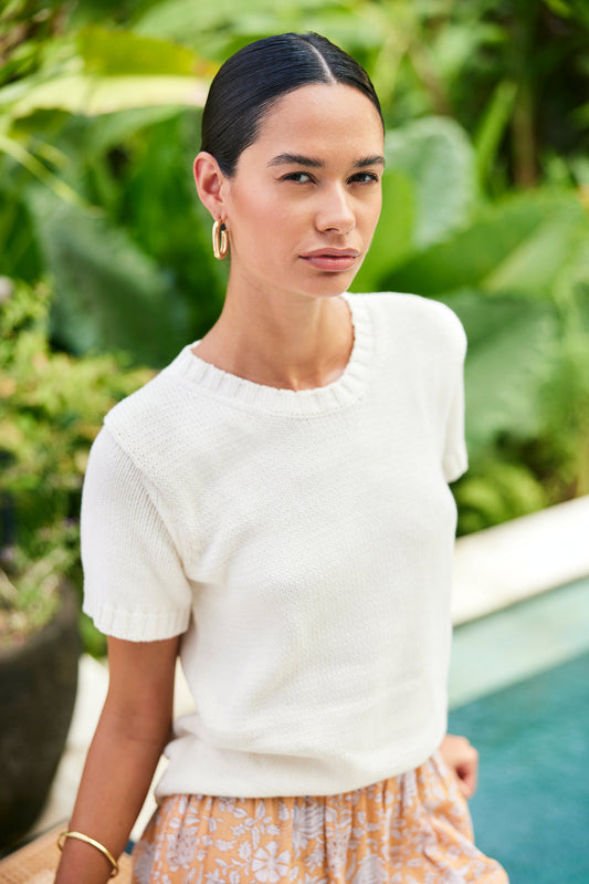 Simone Cotton Sweater Tee