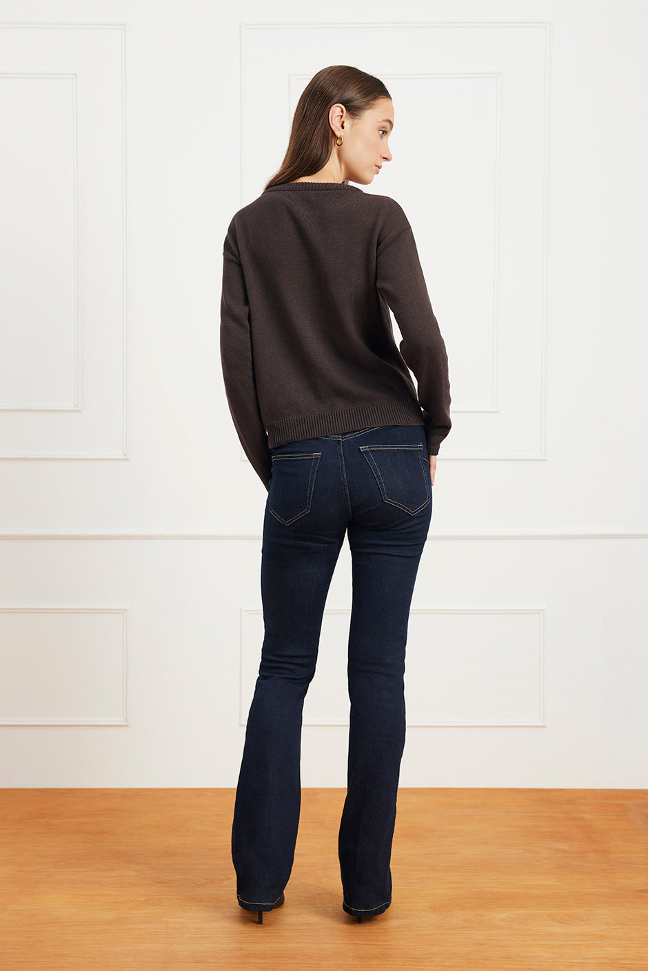 Ruthie Cotton Cardigan in Cacoa Brown