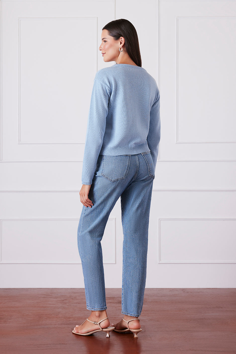 Ruthie Cotton Cardigan in Clarity Blue