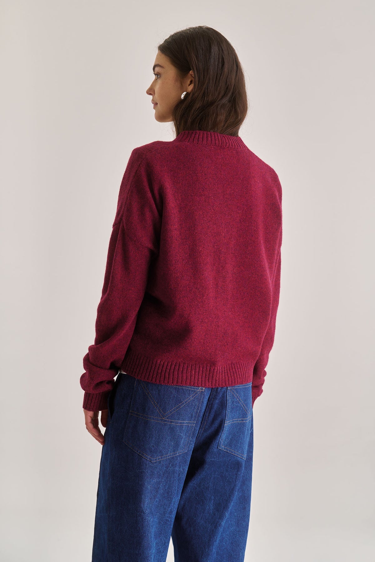 Isla Merino Wool Cardigan in Green
