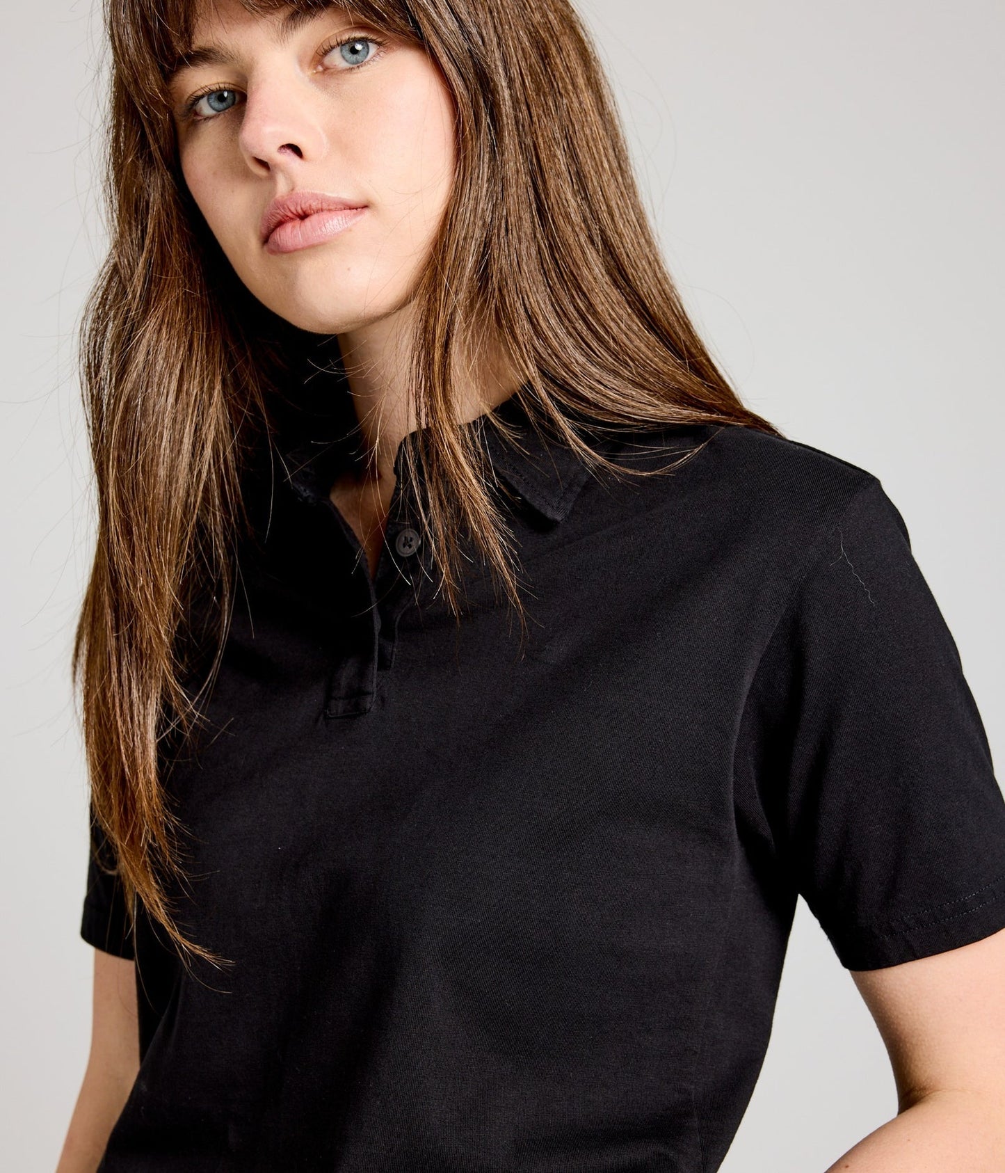 Organic Cotton Polo in Black