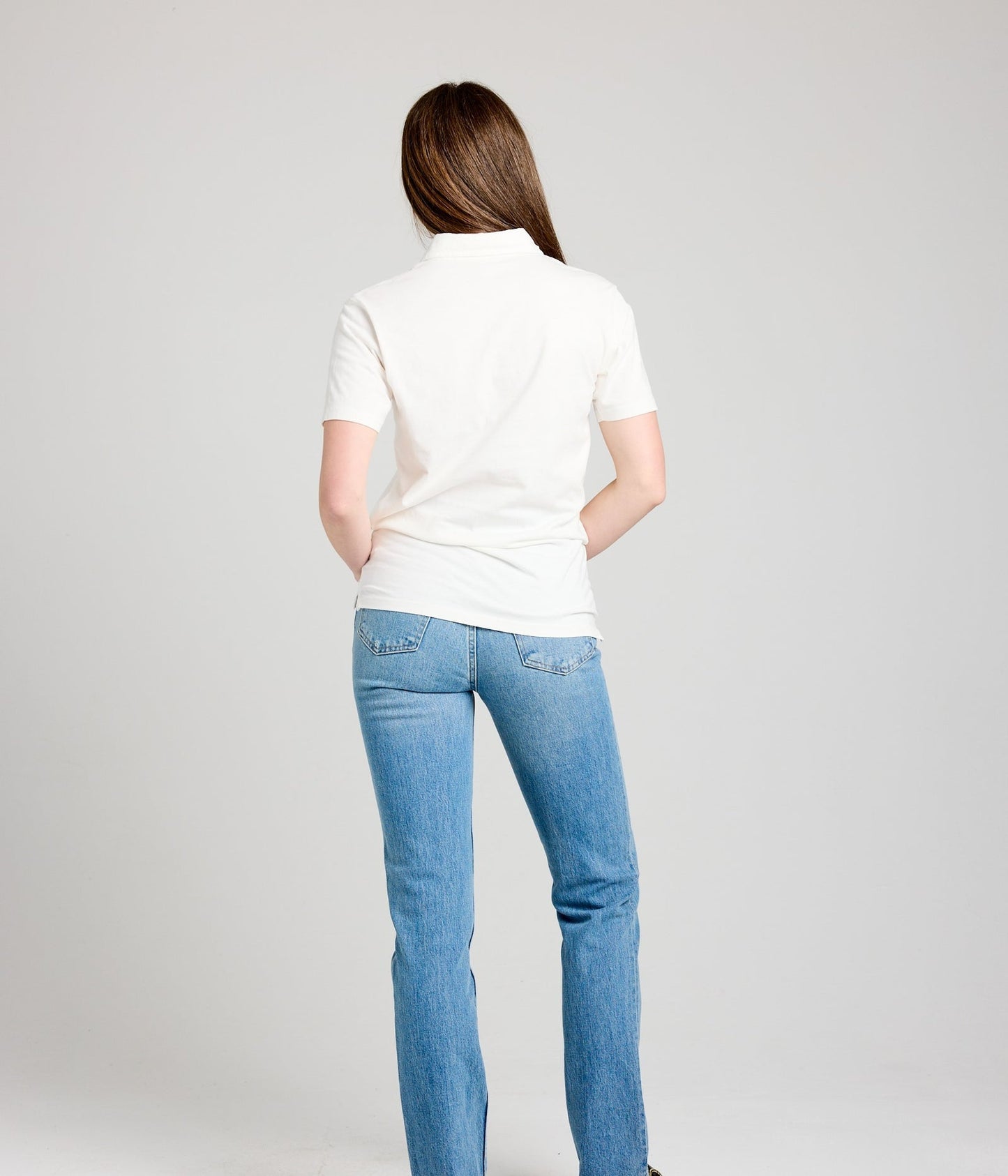 Organic Cotton Polo in White