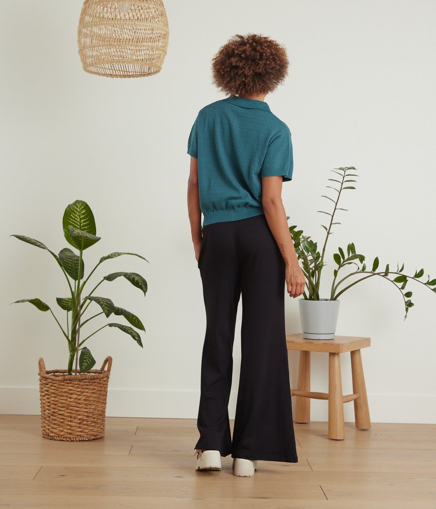 Antigua Organic Cotton Knit Top in Marine