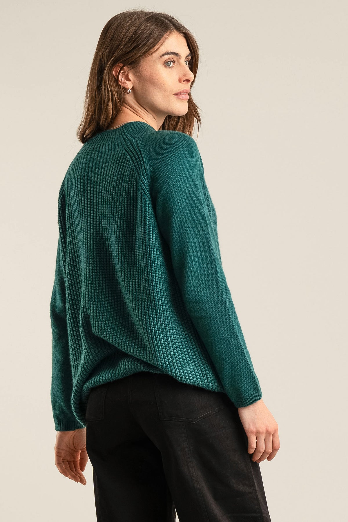 Katty Merino Wool Sweater in Walnut