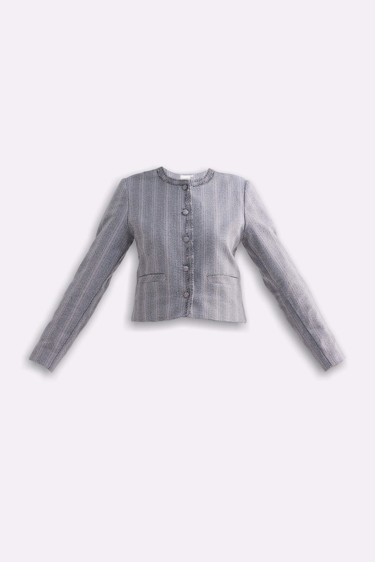 Lady Jacket in Cotton Tweed in Silver Strides