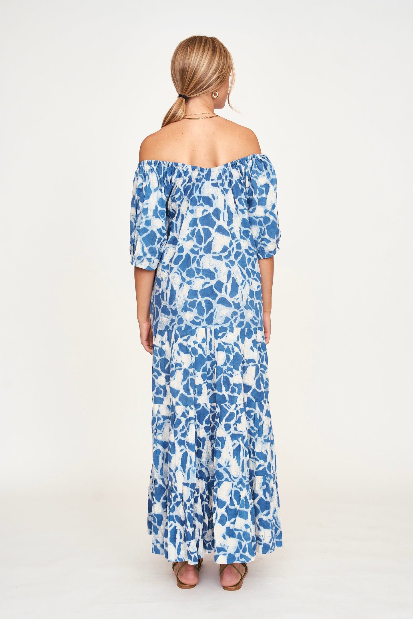 Capri Dress in Indigo Crackle