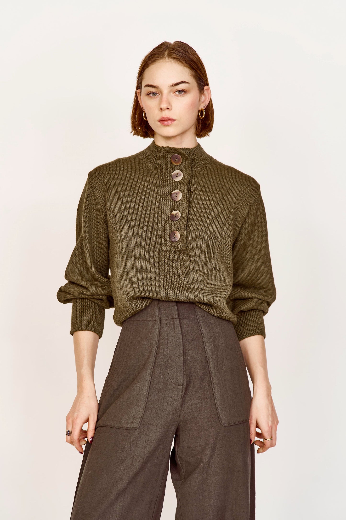 Ghent Alpaca Sweater in Moss