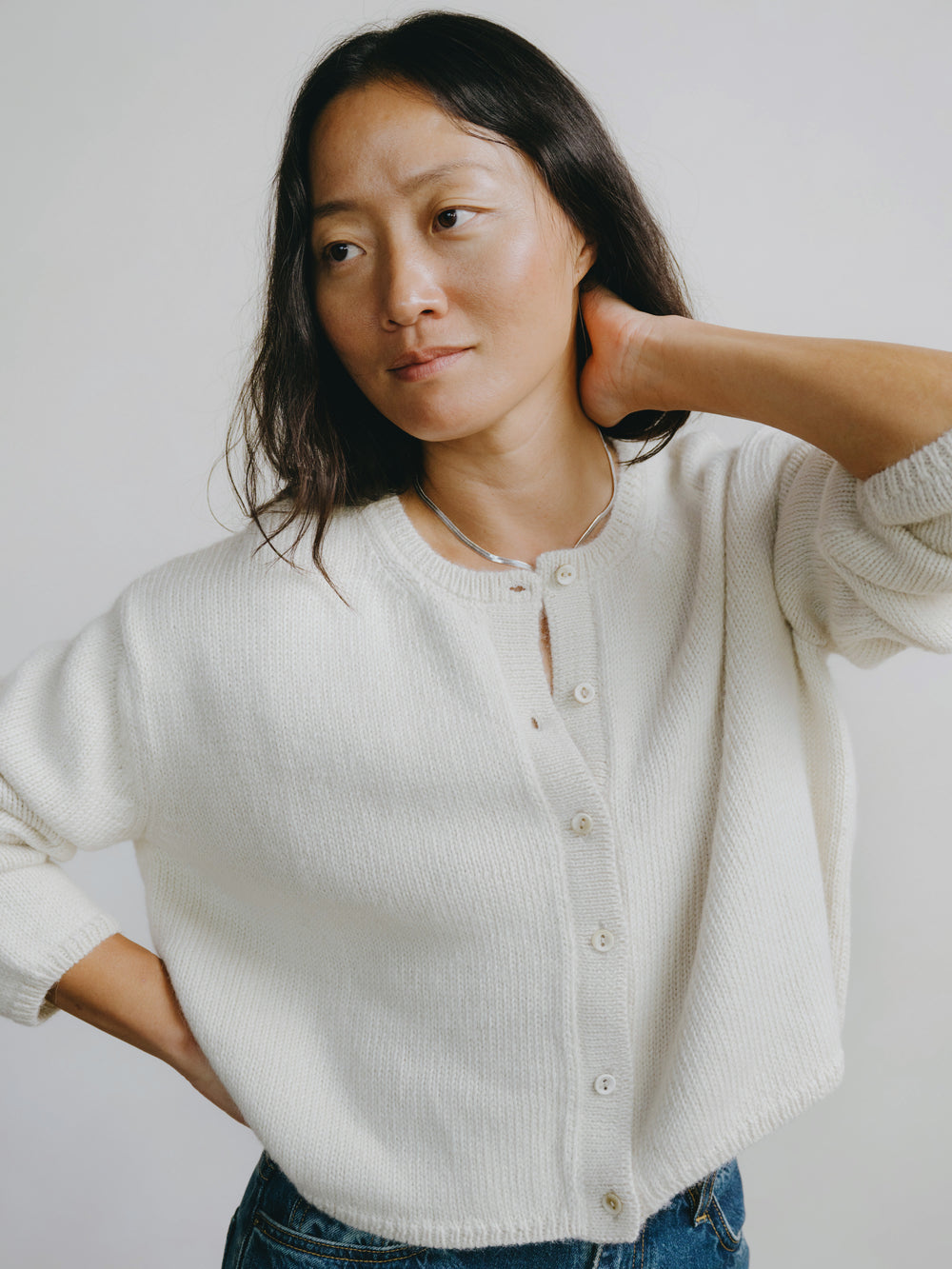 Everyday Alpaca Cardigan in Natural