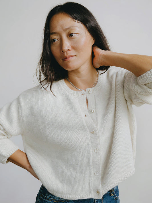 Everyday Alpaca Cardigan in Natural