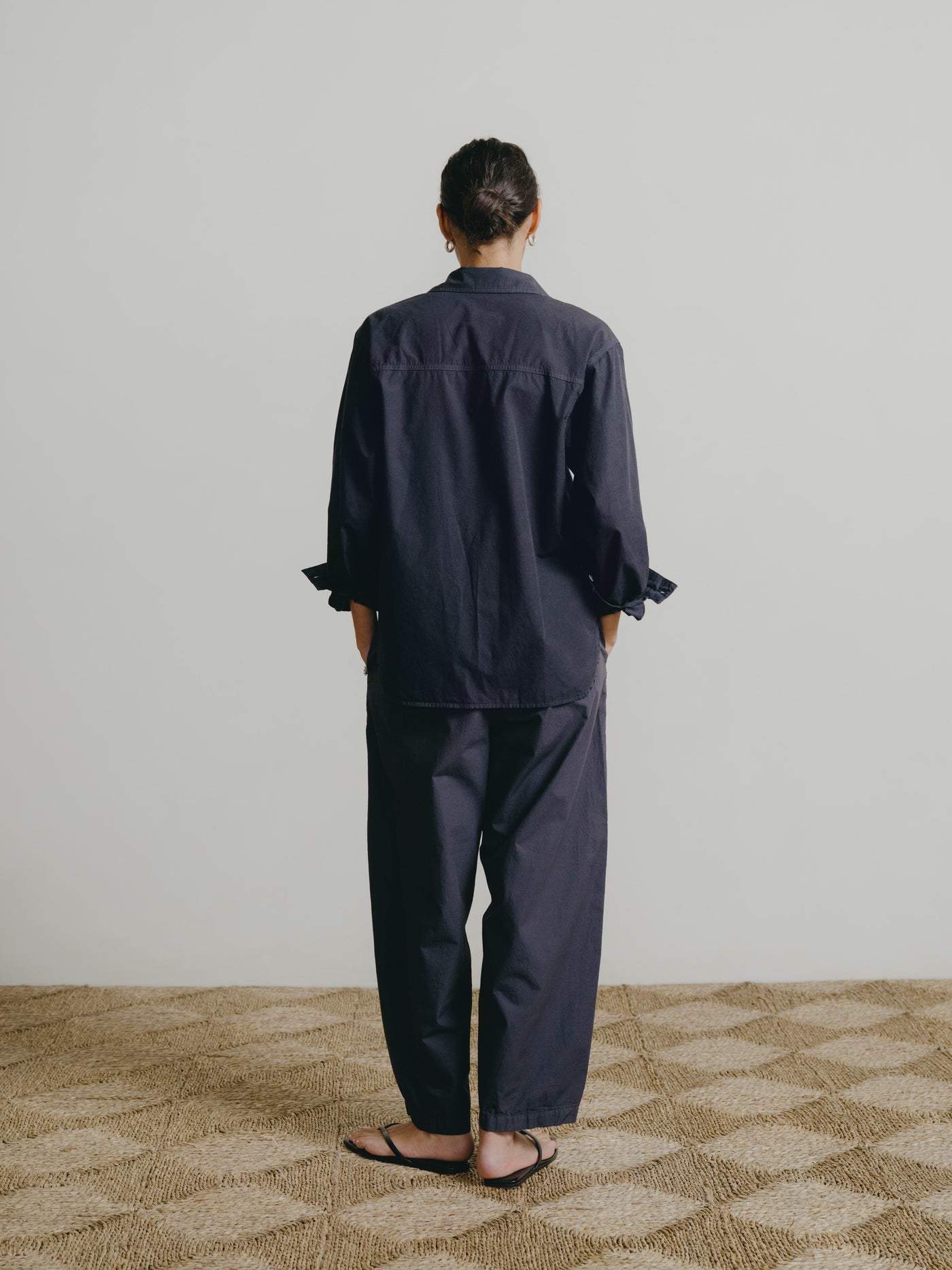 All Day Pant, Organic Cotton Poplin, Navy Blue