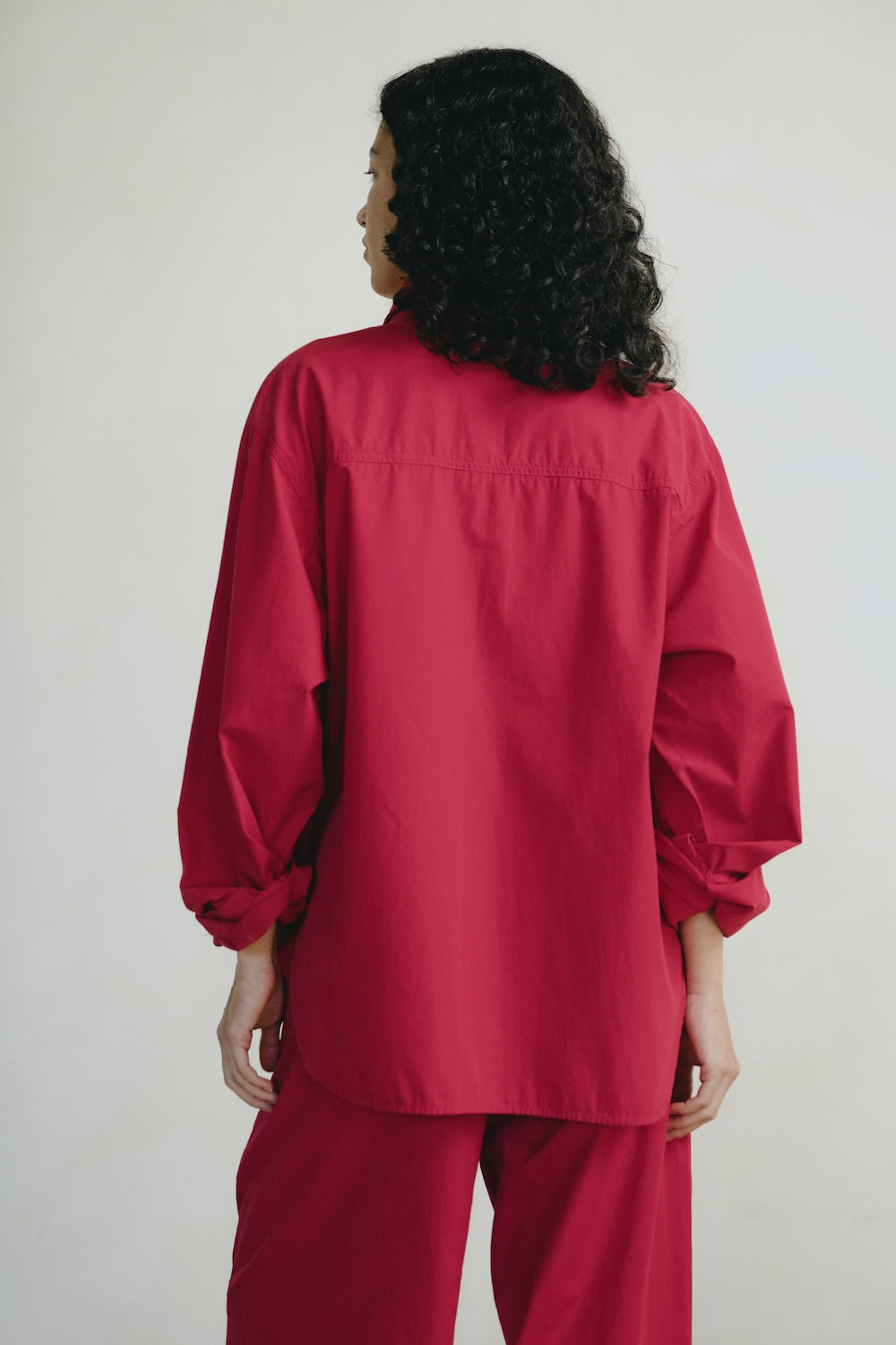 Marcie Shirt, Japanese Organic Cotton, Tomato Red
