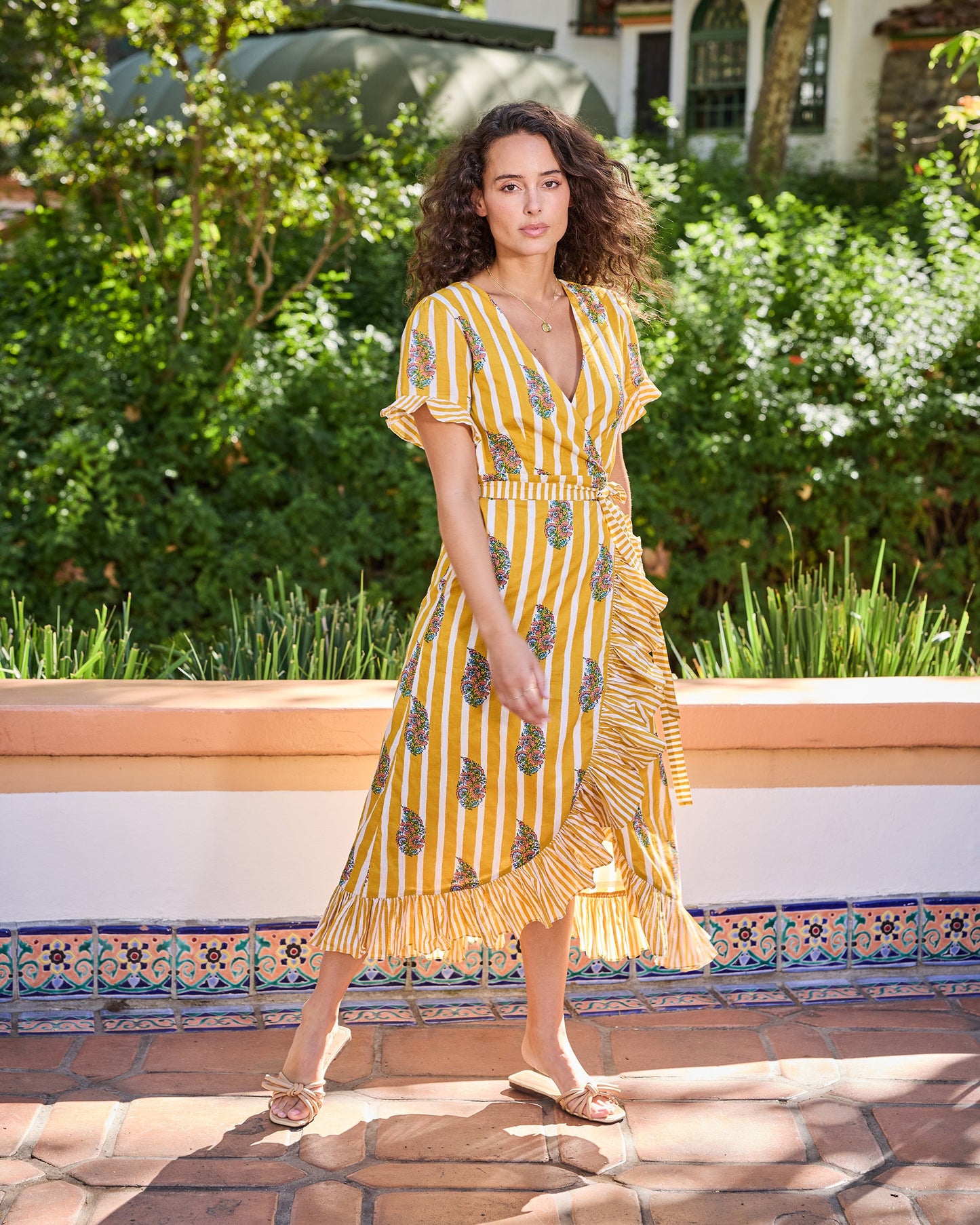 Morgan Organic Cotton Dress in Paisley Petals Print