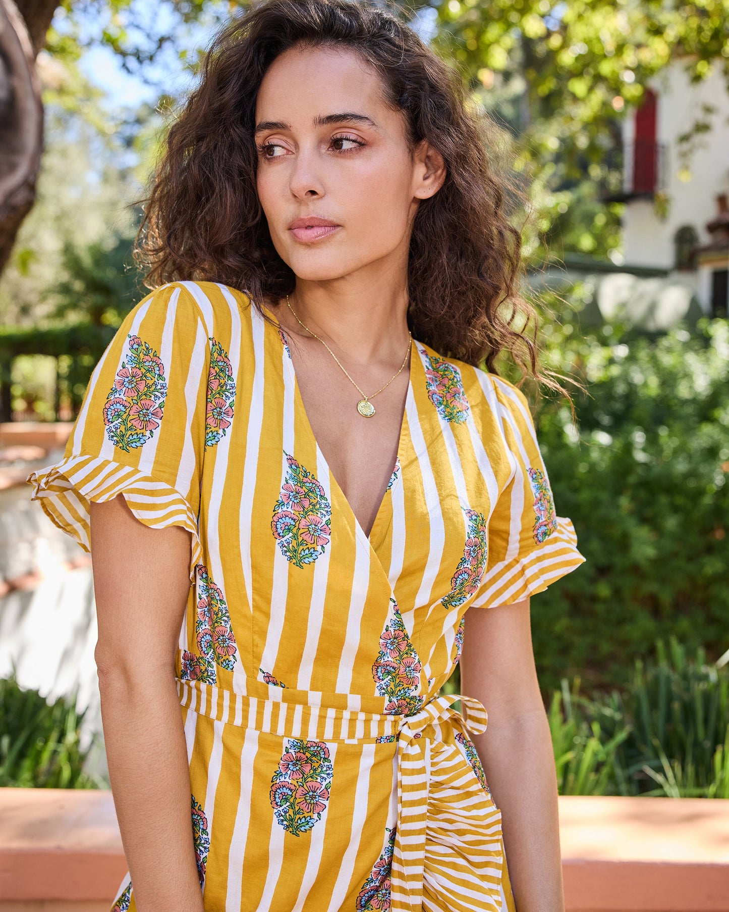 Morgan Organic Cotton Dress in Paisley Petals Print