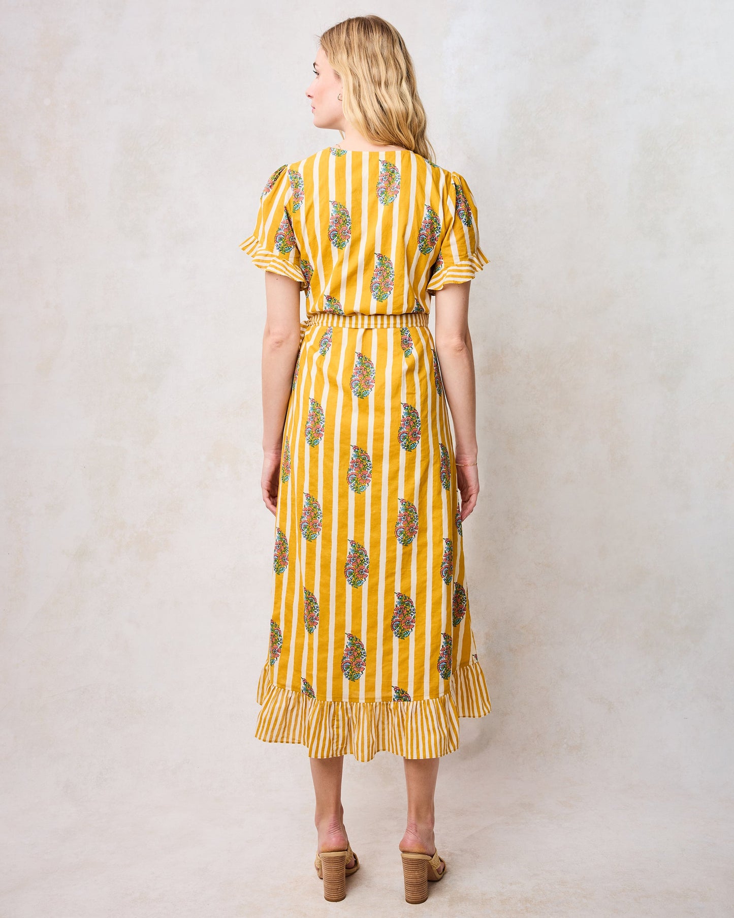 Morgan Organic Cotton Dress in Paisley Petals Print