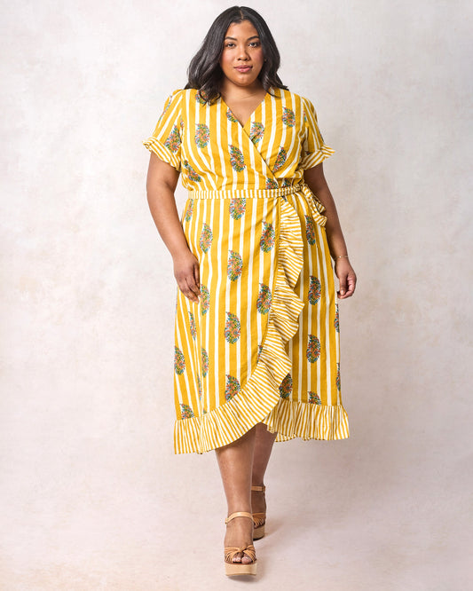 Morgan Organic Cotton Dress in Paisley Petals Print