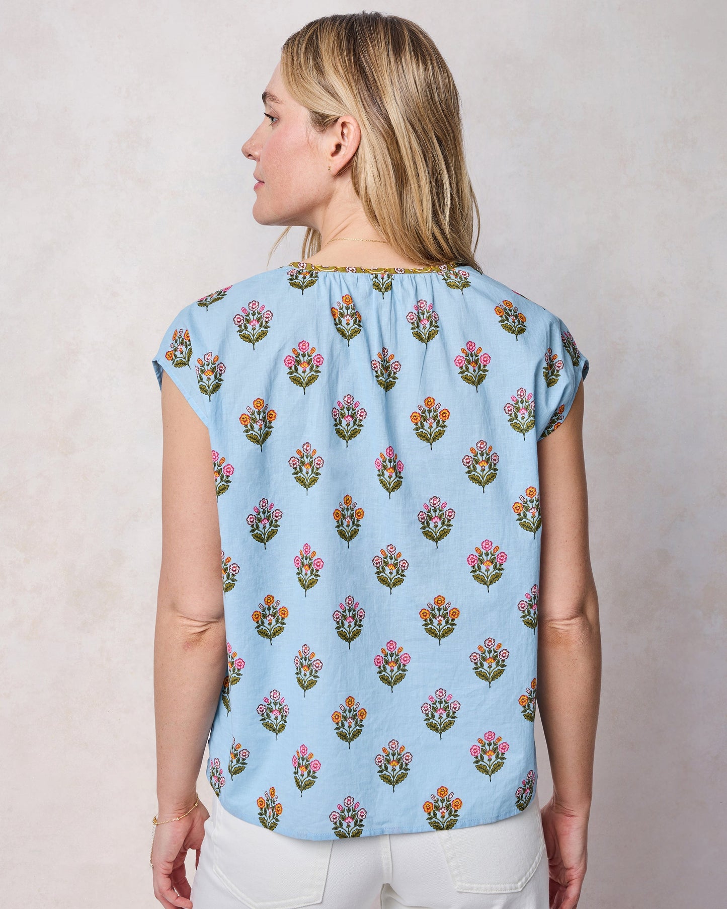 Jordan Organic Cotton Blouse in Wildflower Walks Print