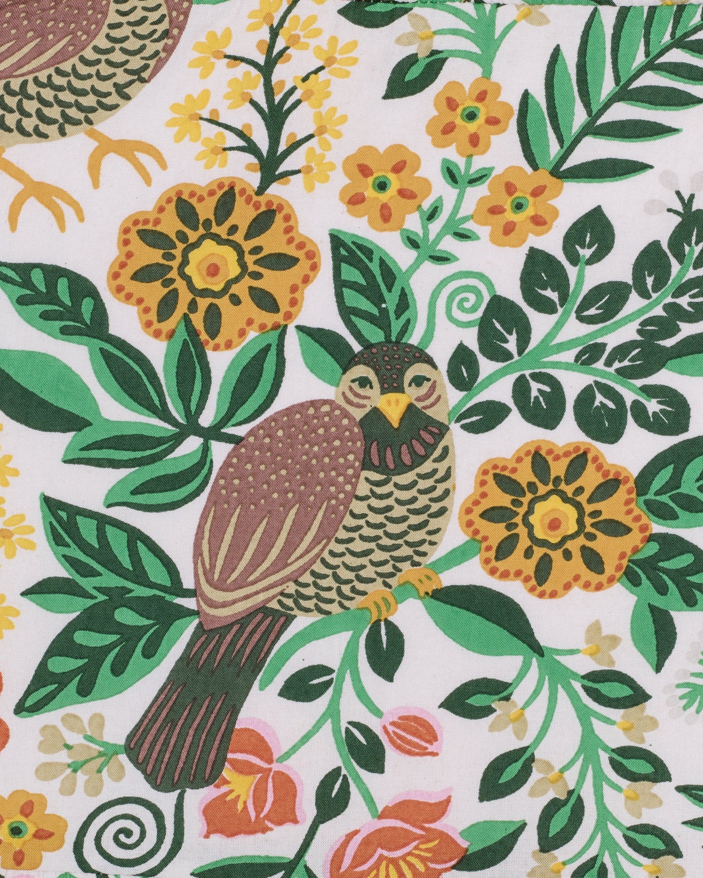Ready To Ruffle Organic Cotton Dress in Willow Wren Pressed Petals Print