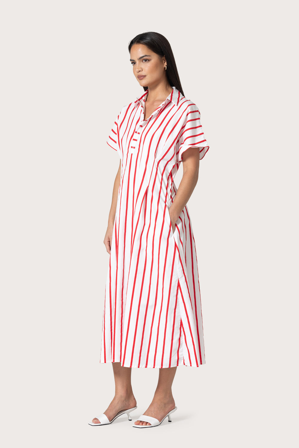 Spencer Cotton Dress in Summer Stripe