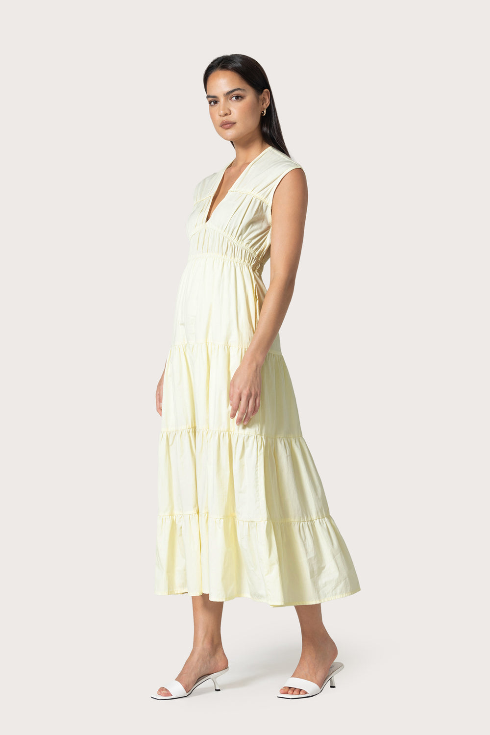 Jag Cotton Dress in Lemon