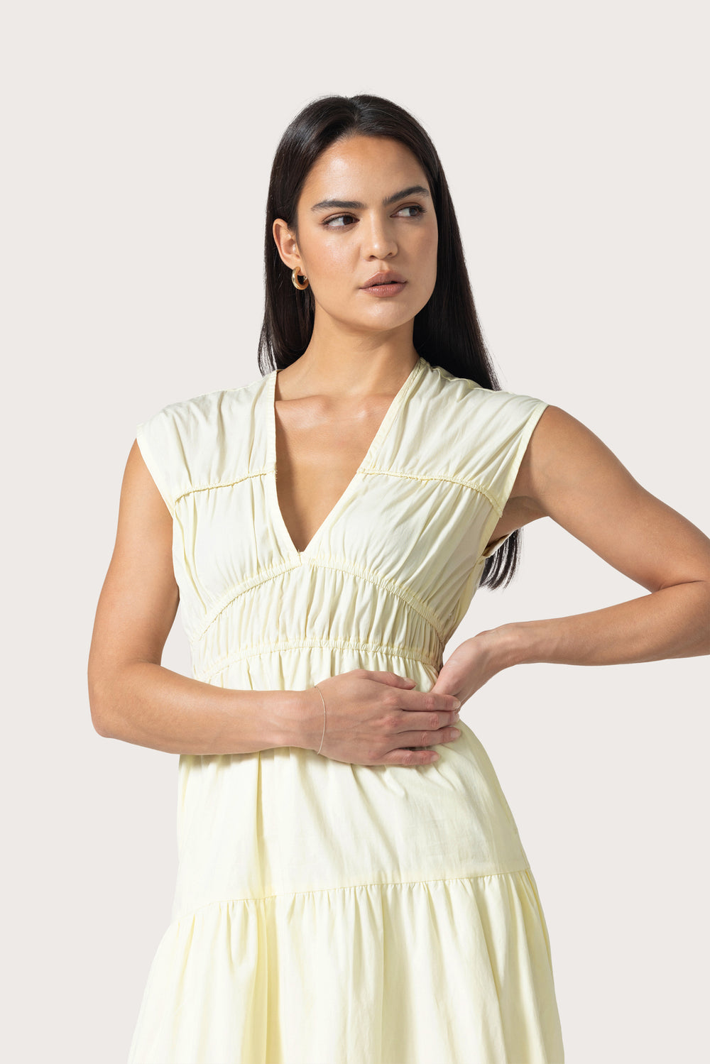 Jag Cotton Dress in Lemon