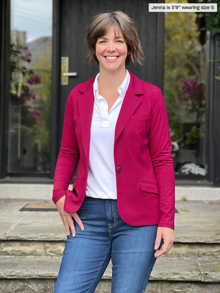 Sienna Relaxed Fit Blazer in Navy