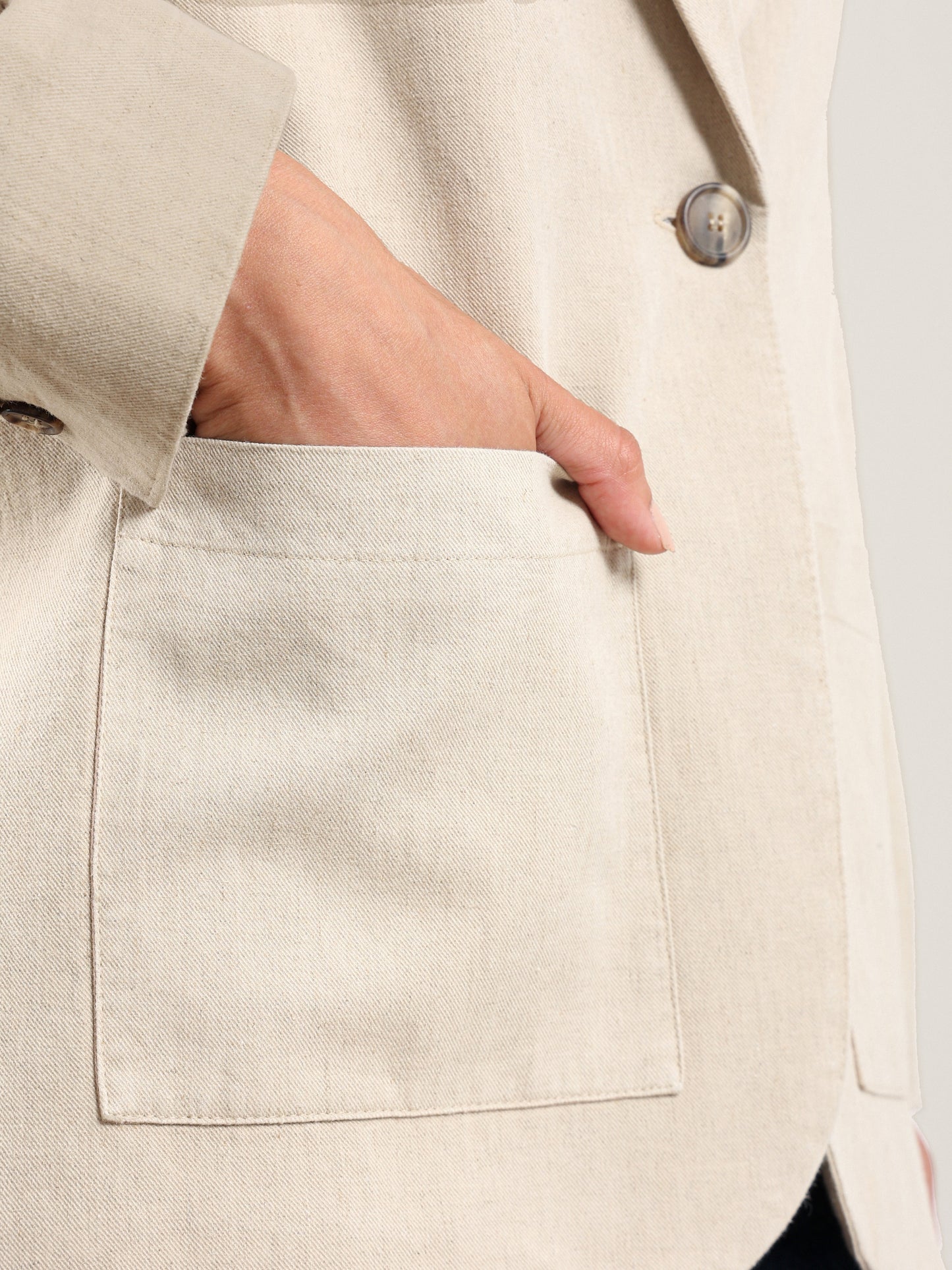 Martina Single Button Blazer in Desert Nile