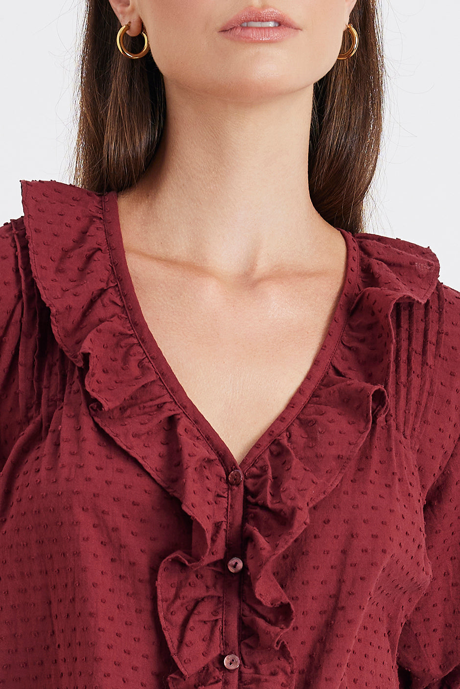 Chloe Shirt in Burgundy